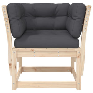 Gartensofa Kiefer Massivholz mit Kissen