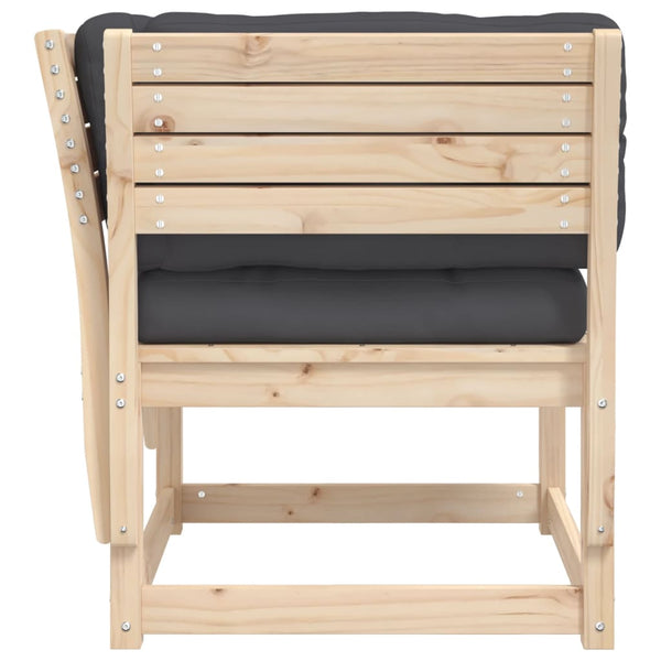 Gartensofa Kiefer Massivholz mit Kissen