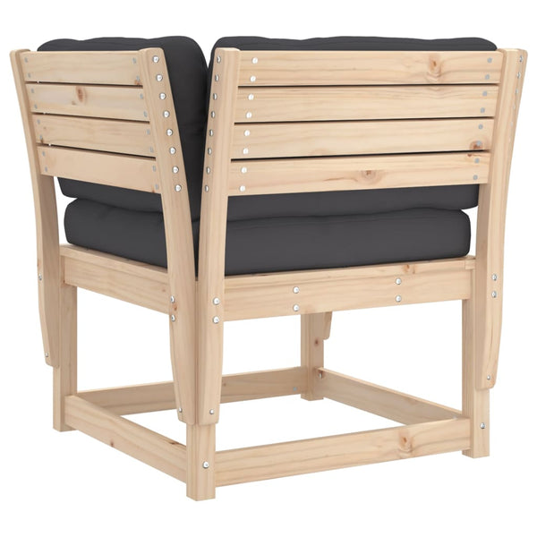 Gartensofa Kiefer Massivholz mit Kissen