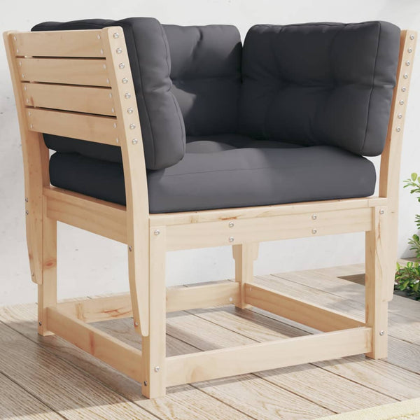 Gartensofa Kiefer Massivholz mit Kissen