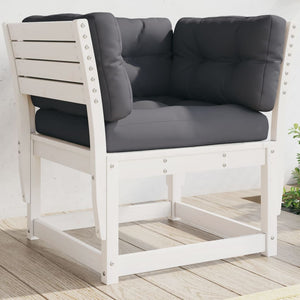 Gartensofa Kiefer Massivholz Weiß mit Kissen