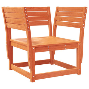 Gartensofa Braun Kiefer Massivholz mit Kissen
