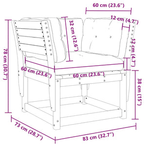 Gartensofa Douglasie mit Kissen