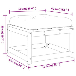 Gartenhocker Douglasie mit Kissen