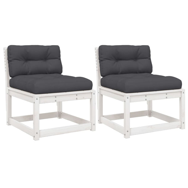 Gartensofas mit Kissen, 2er Set, Kiefer Massivholz