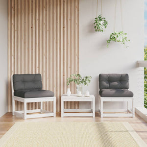 Gartensofas mit Kissen, 2er Set, Kiefer Massivholz