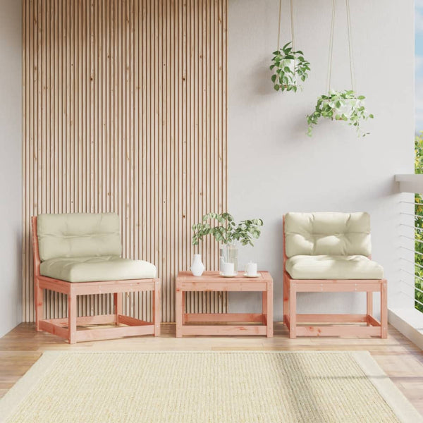 Gartensofas mit Kissen, Douglasienholz, 2er Set