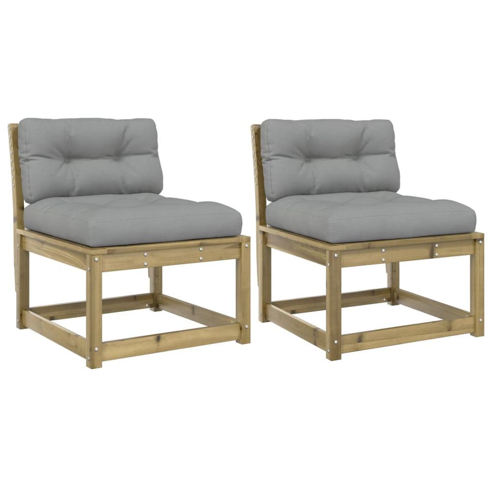 Gartensofas mit Kissen, 2er Set