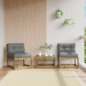 Gartensofas mit Kissen, 2er Set