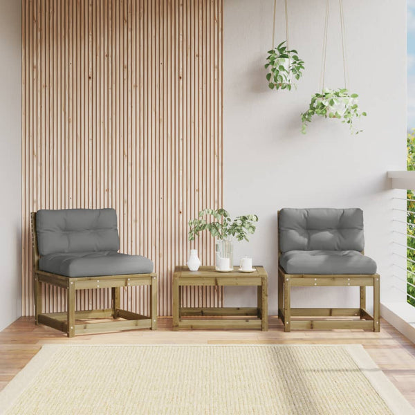 Gartensofas mit Kissen, 2er Set