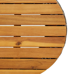 Garten Beistelltisch Trommelform Grau Poly Rattan