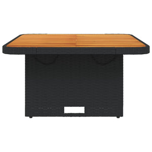 Schwarzer Gartentisch 80x80 cm Poly Rattan