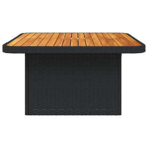 Schwarzer Gartentisch 80x80 cm Poly Rattan