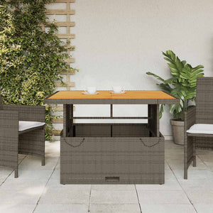 Grauer Gartentisch 110x110 cm