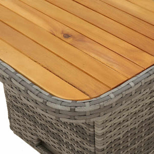 Grauer Gartentisch 110x110 cm