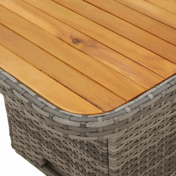 Grauer Gartentisch 110x110 cm