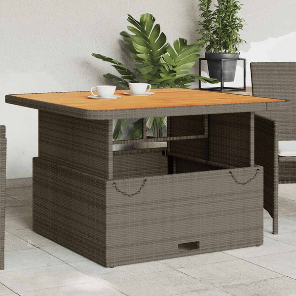 Grauer Gartentisch 110x110 cm
