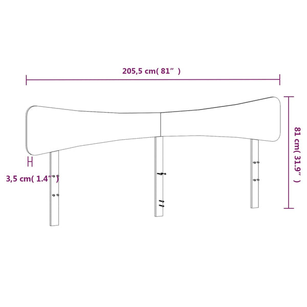Kopfteil 200 cm Kiefer Massivholz