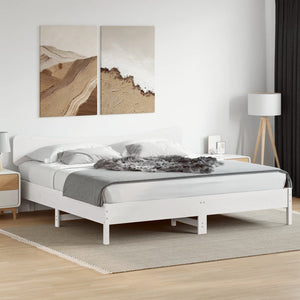 Weißes Kopfteil 200 cm Kiefer Massivholz