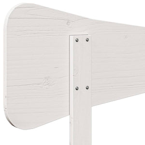 Kopfteil Weiß 150 cm Kiefer Massivholz