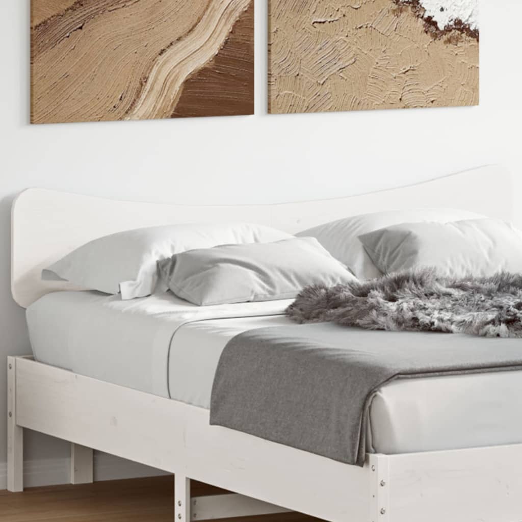 Kopfteil Weiß 150 cm Kiefer Massivholz
