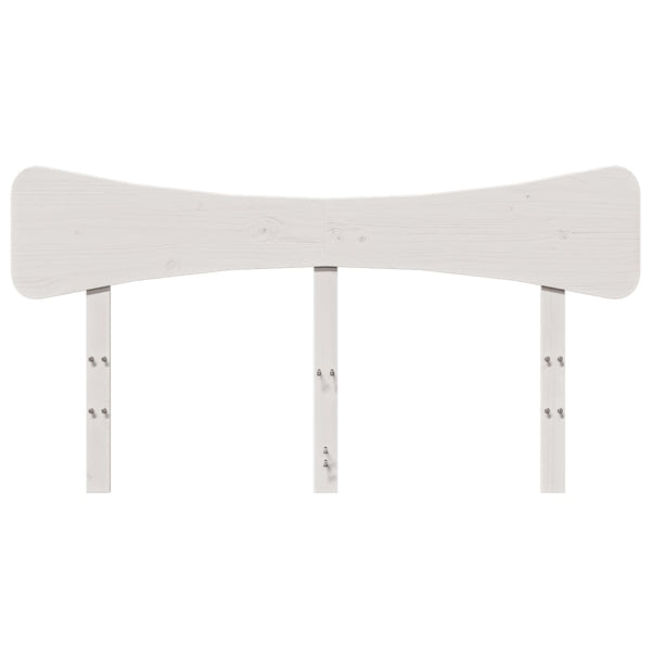 Weißes Kopfteil 140 cm Kiefer Massivholz