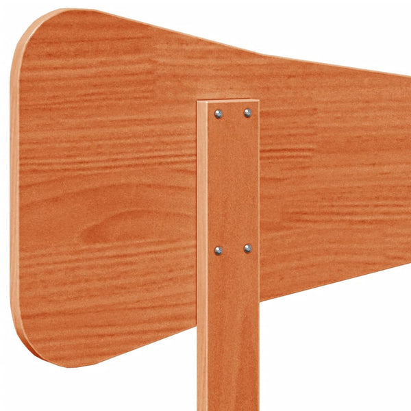 Wachsbraunes Kopfteil 140 cm Kiefer Massivholz