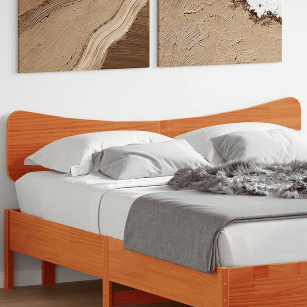 Wachsbraunes Kopfteil 140 cm Kiefer Massivholz