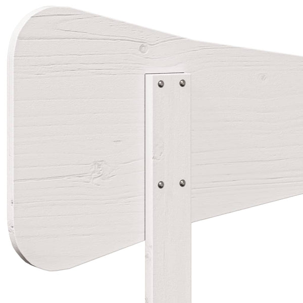Weißes Kopfteil 135 cm Kiefer Massivholz
