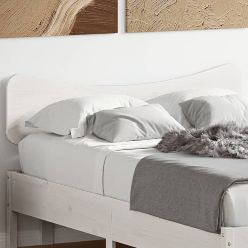 Weißes Kopfteil 135 cm Kiefer Massivholz