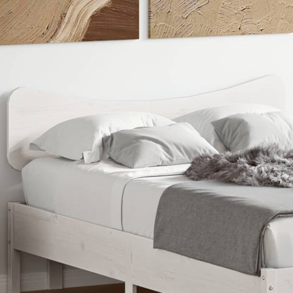 Weißes Kopfteil 135 cm Kiefer Massivholz