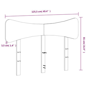 Kopfteil 120 cm Kiefer Massivholz