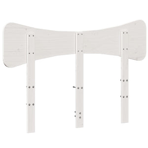 Weißes Kopfteil 120 cm Kiefer Massivholz