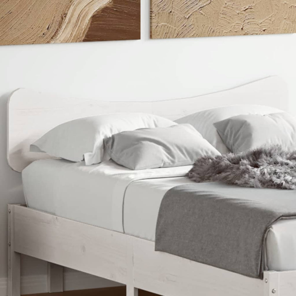 Weißes Kopfteil 120 cm Kiefer Massivholz