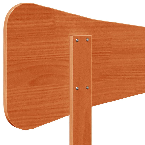 Wachsbraunes Kiefer Massivholz Kopfteil 120 cm