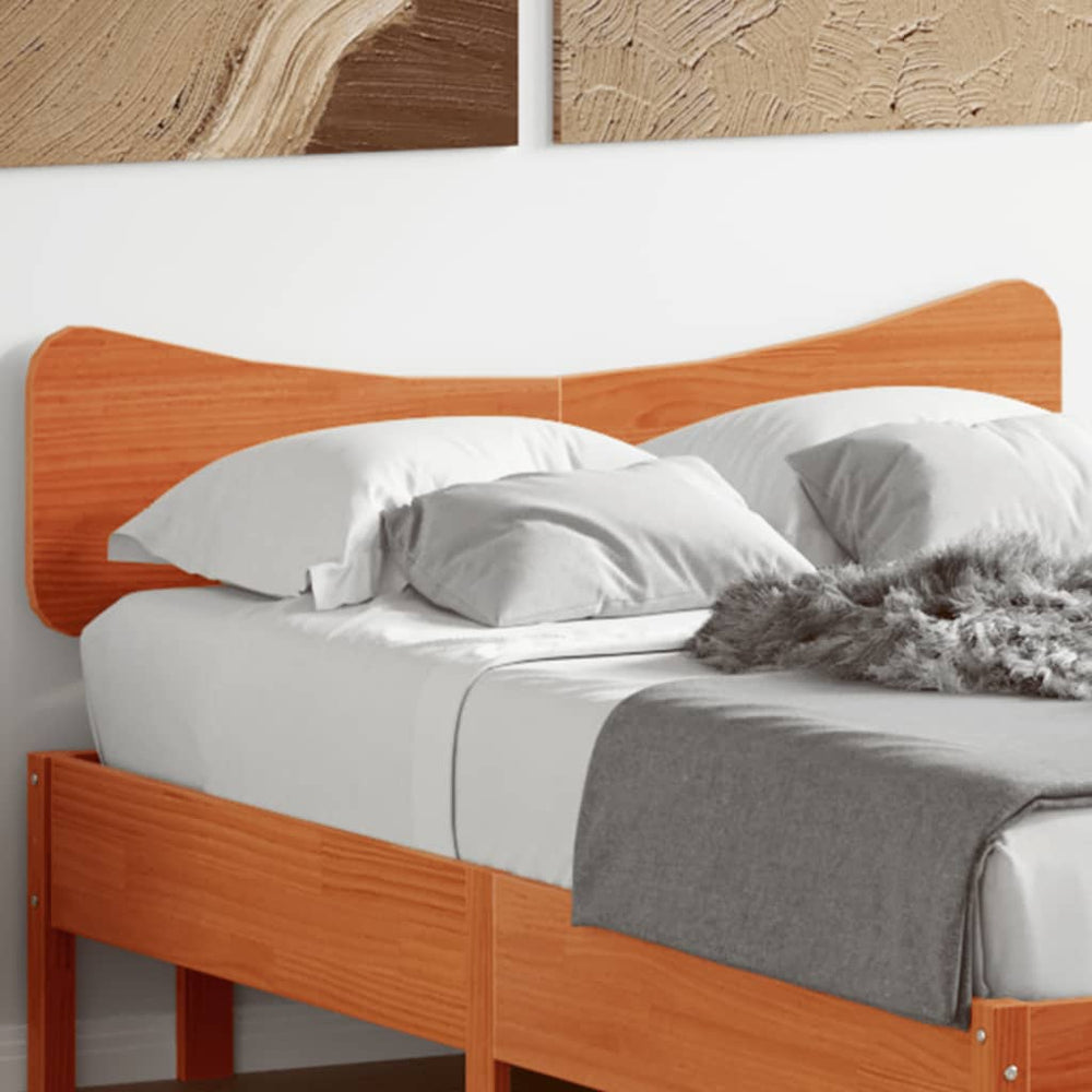 Wachsbraunes Kiefer Massivholz Kopfteil 120 cm