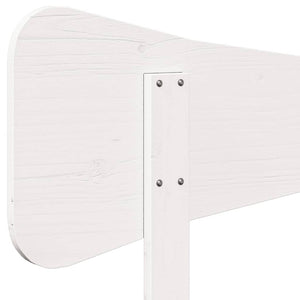 Weißes Kopfteil 100 cm Kiefer Massivholz