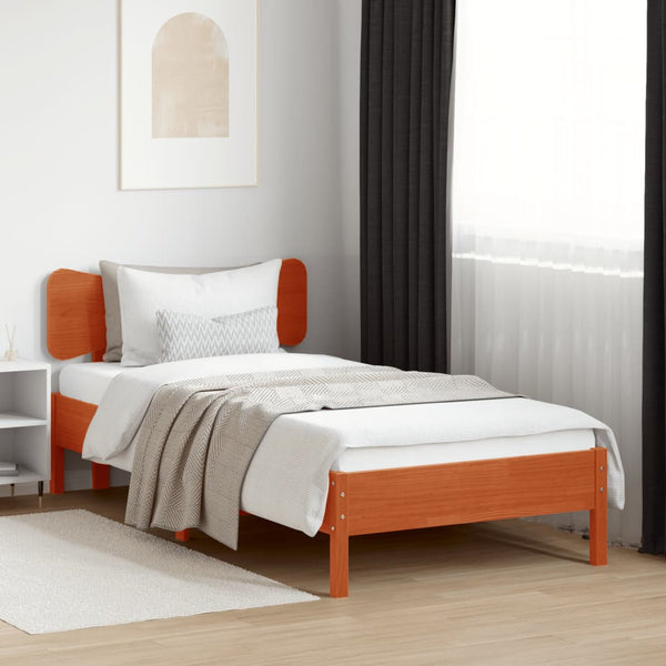 Wachsbraunes Kopfteil 100 cm Kiefer Massivholz
