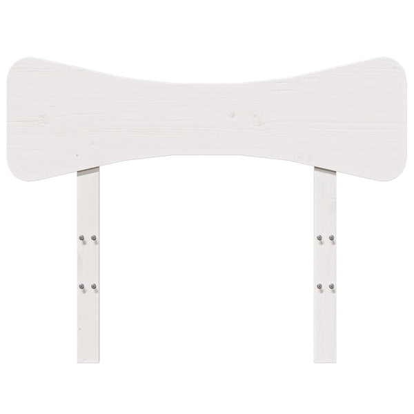 Weißes Kopfteil 90 cm Kiefer Massivholz