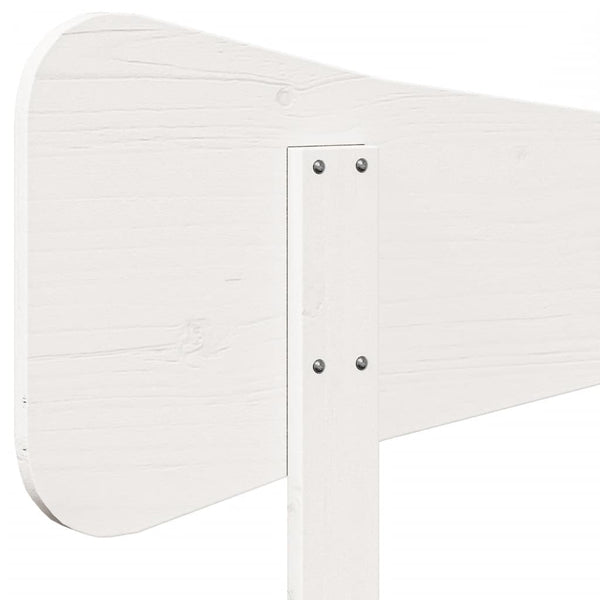 Weißes Kopfteil 90 cm Kiefer Massivholz