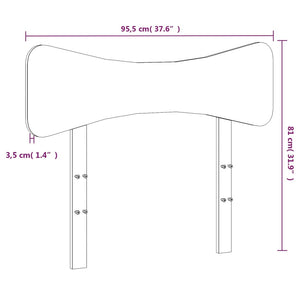 Weißes Kopfteil 90 cm Kiefer Massivholz