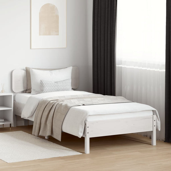 Weißes Kopfteil 75 cm Kiefer Massivholz