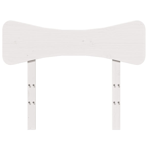 Weißes Kopfteil 75 cm Kiefer Massivholz