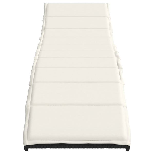 Schwarze Poly Rattan Sonnenliege mit Kissen