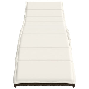 Poly Rattan Sonnenliege Braun mit Kissen