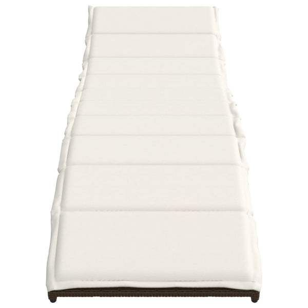 Poly Rattan Sonnenliege Braun mit Kissen