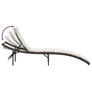 Poly Rattan Sonnenliegen 2er Set mit Tisch