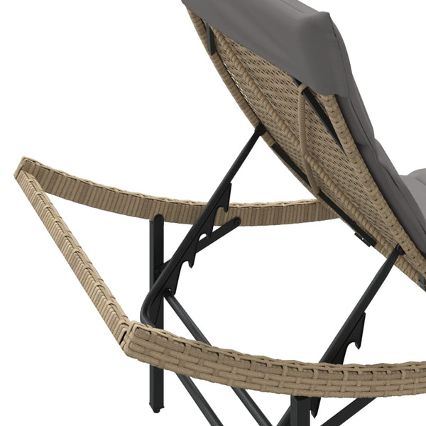 Poly Rattan Sonnenliegen 2er Set mit Tisch