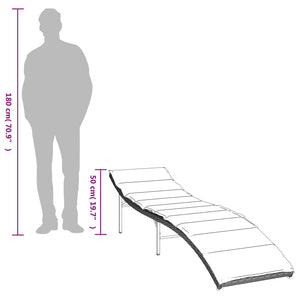 Sonnenliegen Set mit Tisch, Hellgrau