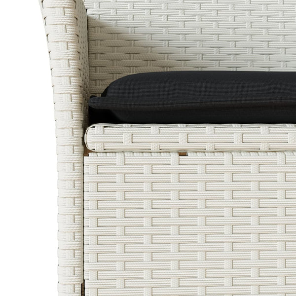 Gartenstühle mit Kissen, 2er Set, Weiß
